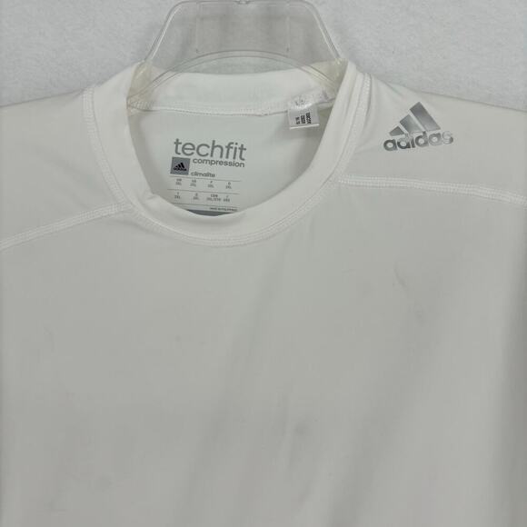 Adidas Performance Base Layer Techfit Compression Top White Size 2XL - Picture 2 of 12
